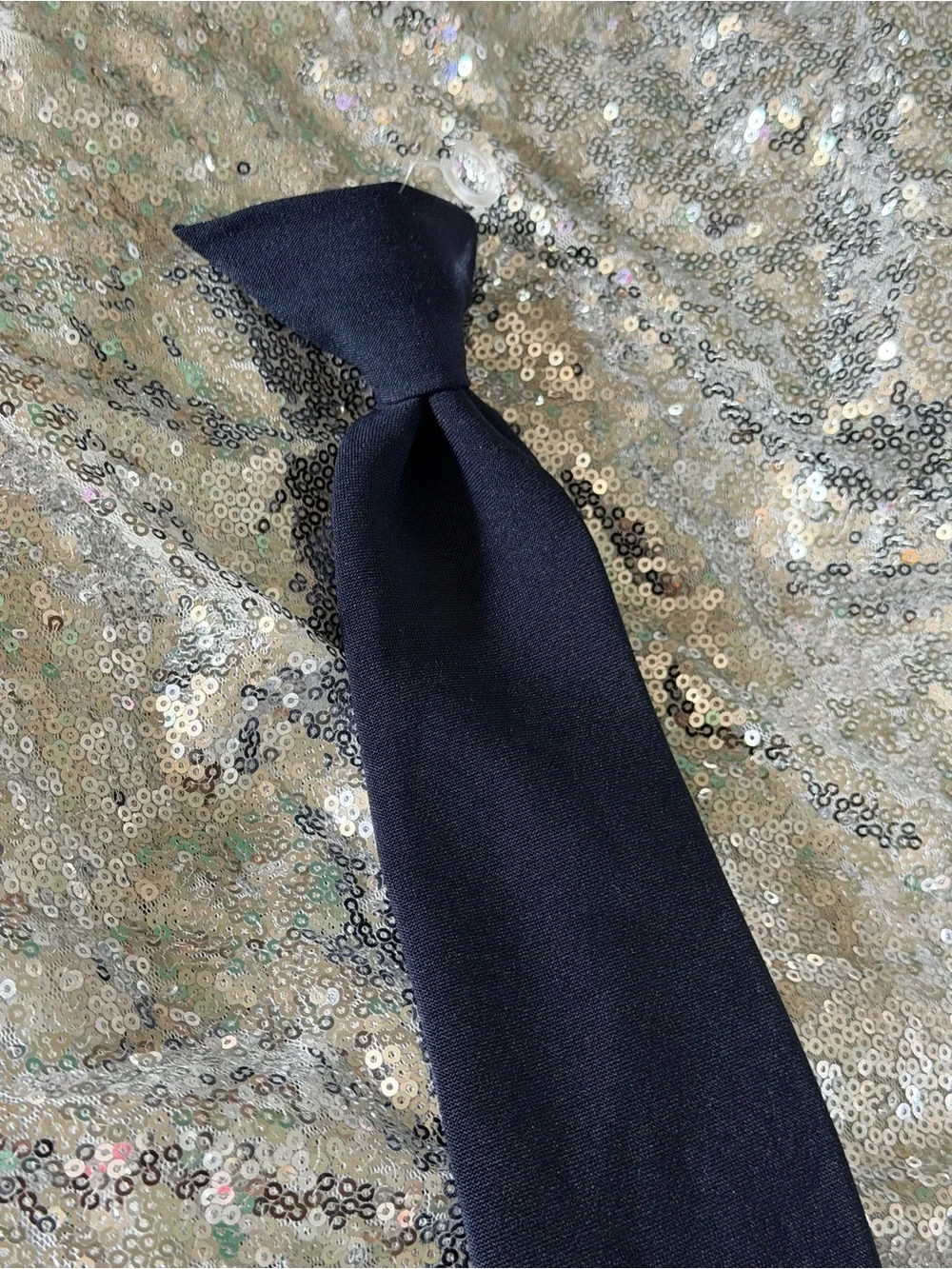 Dark Navy Blue Clip-On Uniform Tie - Picture 4 of 12